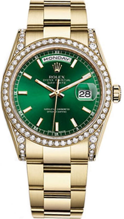 rolex day date oro quadrante verde|Rolex Day.